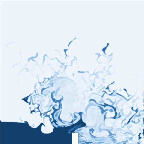 Round 1: the water breaks into a jumble
