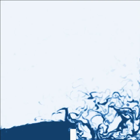 Round 6: water surges up the right wall