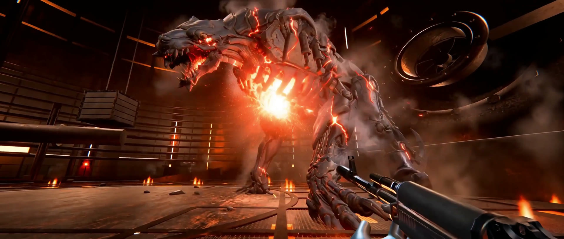 The finishing sequence: the Warden's core detonates